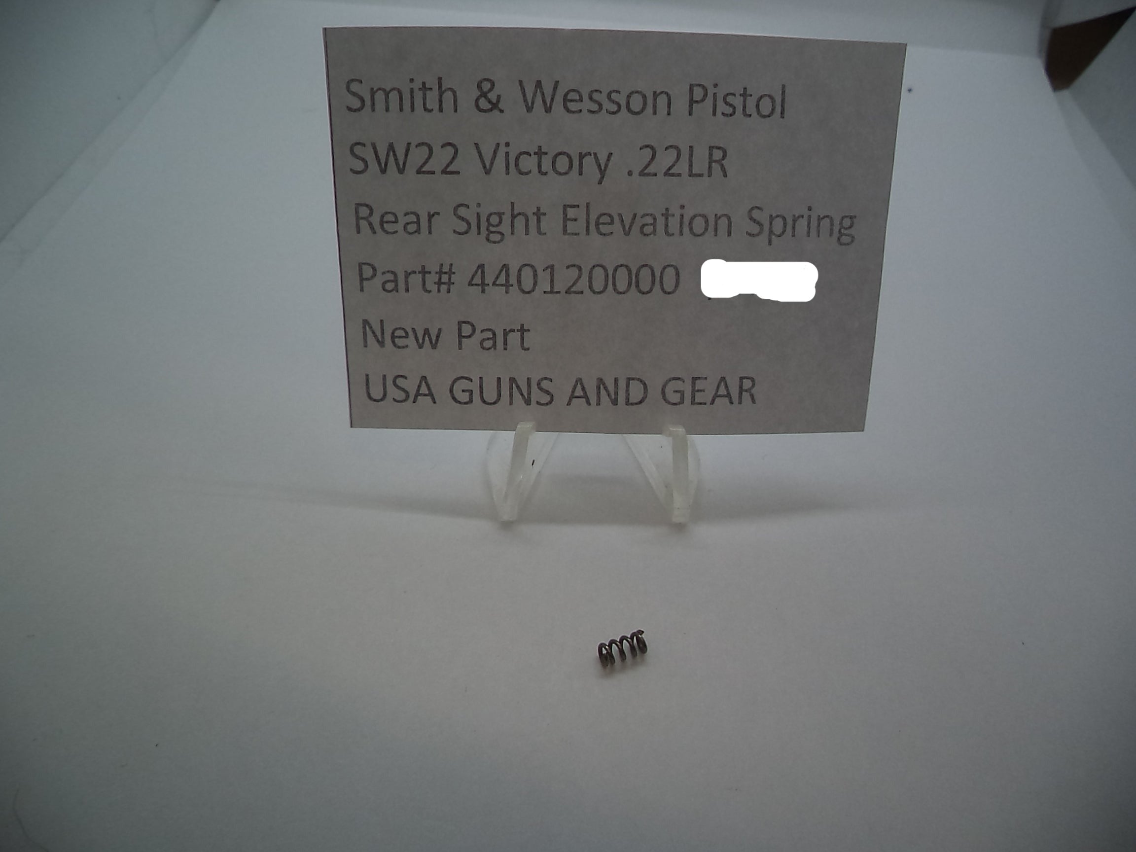 SW22 Victory Rear Sight Elevation Spring | S&W Part 440120000