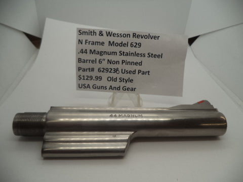 62923B S & W N Frame Model 629 Barrel 6" Non-Pinned .44 Magnum Used Part