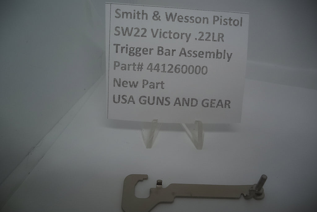 Smith & Wesson SW22 Victory .22 LR Trigger Bar Assembly sign with the assembly displayed below.