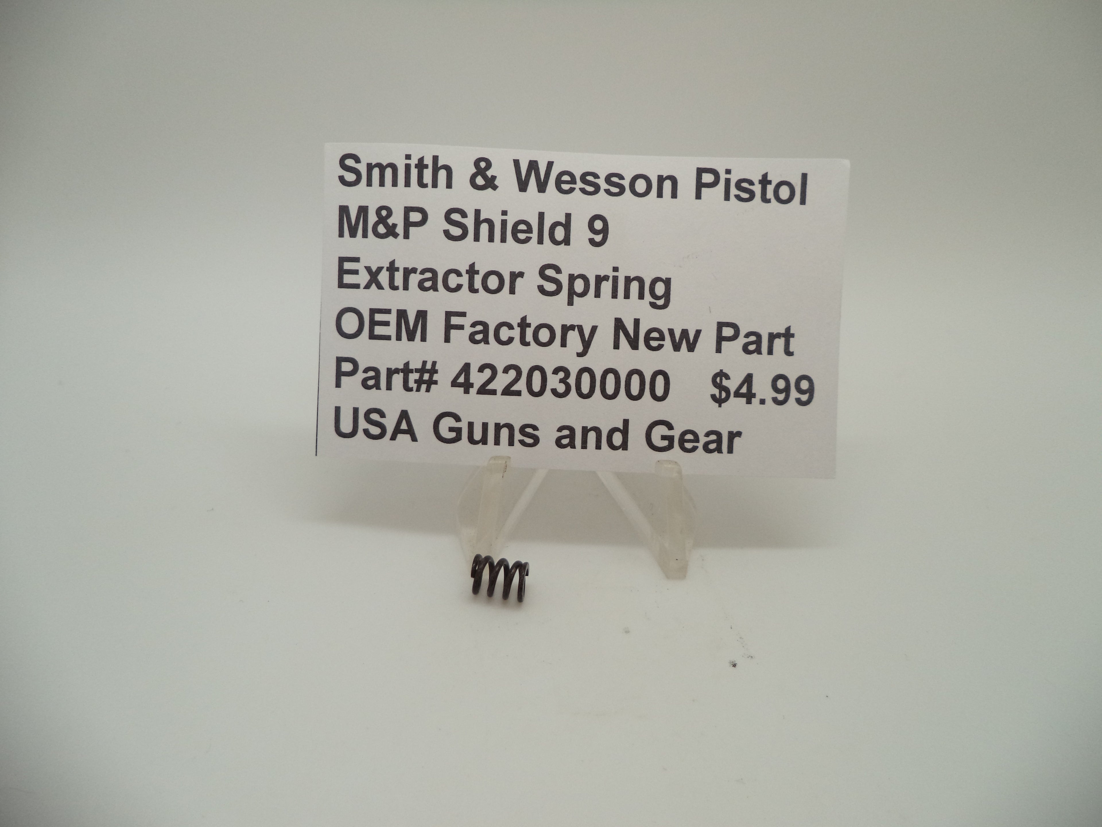 Smith & Wesson M&P Shield 9mm Extractor Spring - Factory OEM 422030000