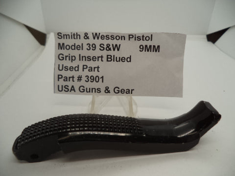 3901 Smith & Wesson Pistol Model 39 S&W Grip Insert Blued 9MM  Used