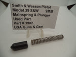 3902 Smith & Wesson Pistol Model 39 S&W Mainspring & Plunger 9MM Used