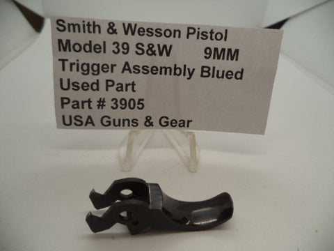 3905 Smith & Wesson Pistol Model 39 S&W Trigger Assembly  Blued  9MM