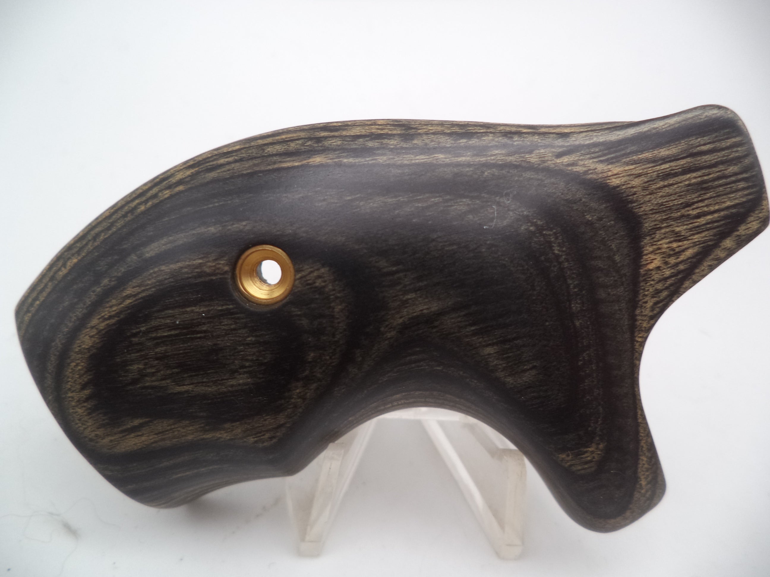 Smith & Wesson J Frame Round Butt Boot Grips Silver/Black - OEM Finger Groove Design