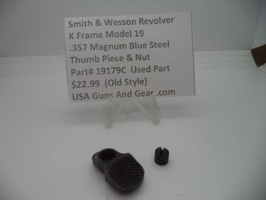 Smith & Wesson K Frame Model 19 Thumb Piece & Nut .357 Magnum 19179C