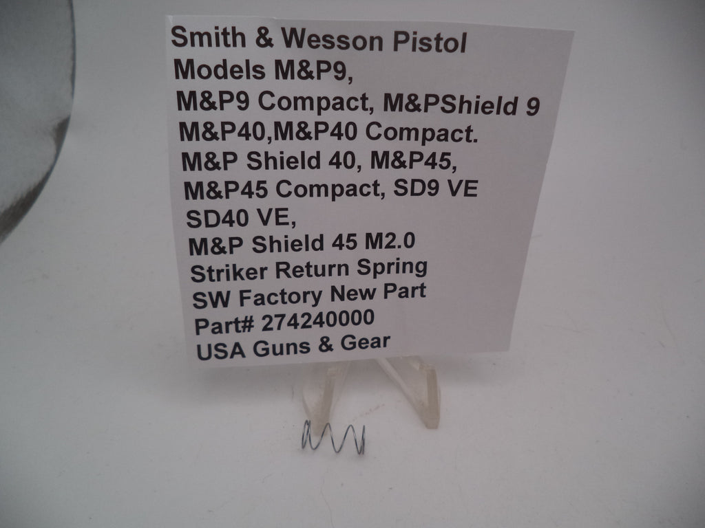 Smith & Wesson M&P/SDVE Striker Return Spring 274240000