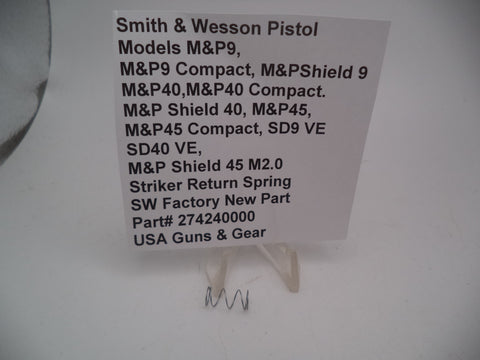 274240000 Smith & Wesson Pistol M&P and SDVE Striker Return Spring New Part
