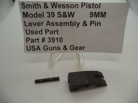 3910 Smith & Wesson Model 39 S&W Lever Assembly & Pin 9MM Used Part