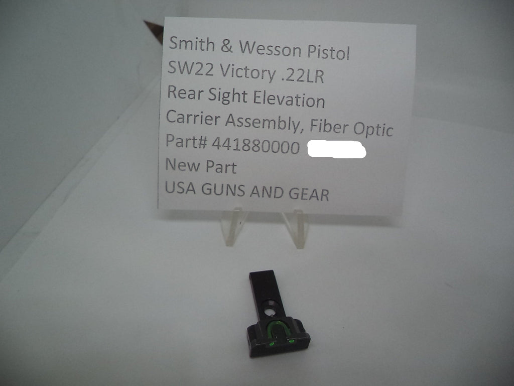 Smith & Wesson SW22 Victory Rear Sight Elevation Carrier Assembly Fiber Optic 441880000