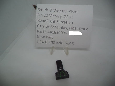 441880000 Smith & Wesson SW22 Victory .22 LR Rear Sight Elevation Carrier Assembly, Fiber Optic