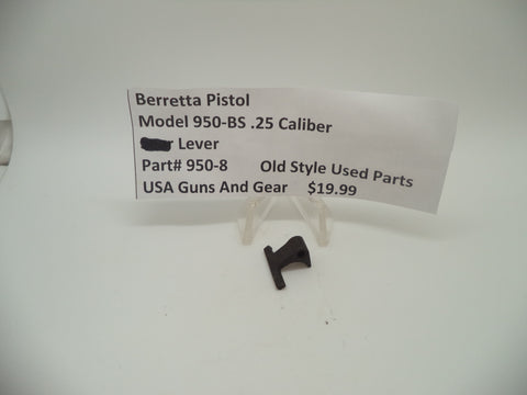 950-8 Beretta Pistol Model 950-BS .25 ACP S-Lever Blue Steel Used Part