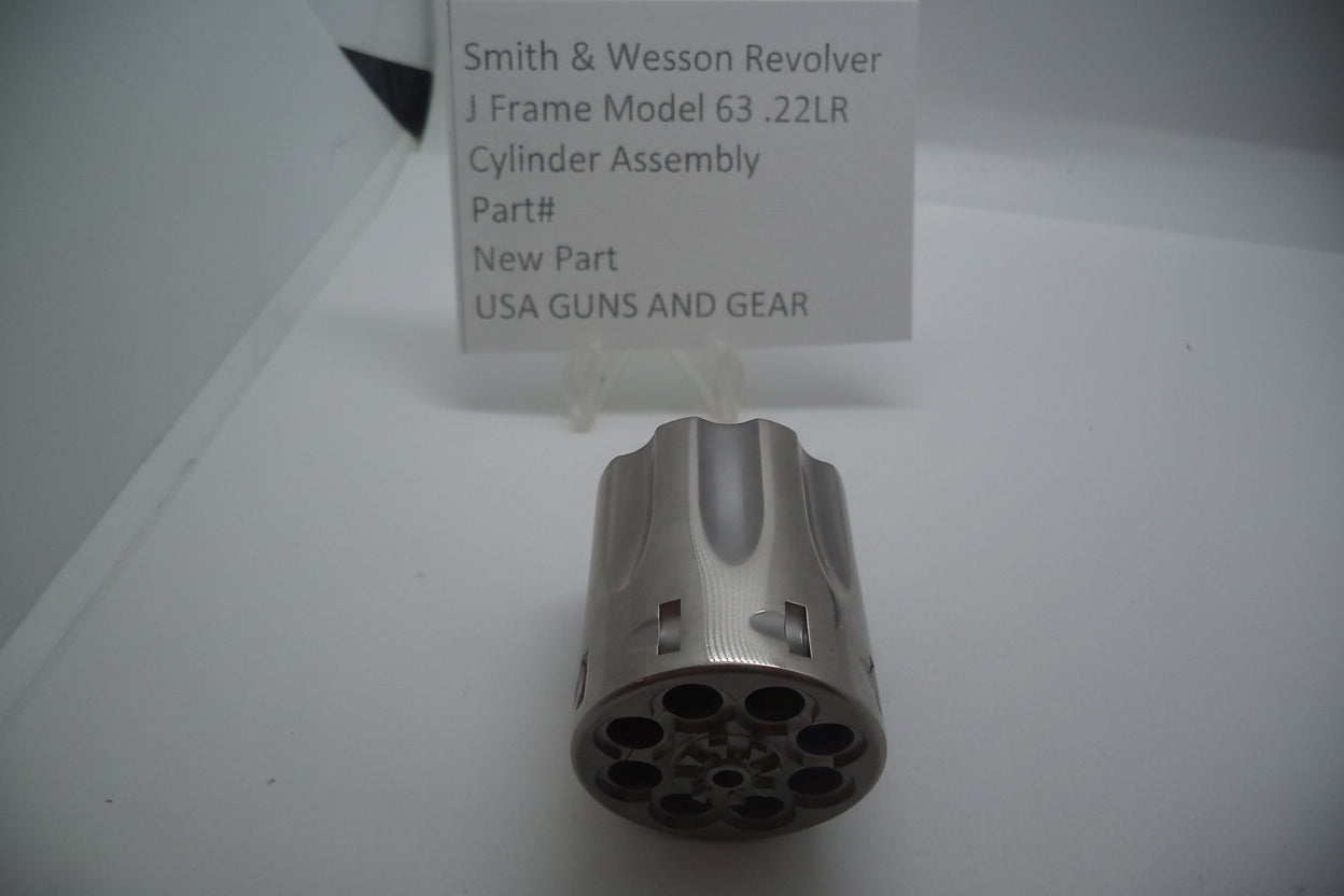 Smith & Wesson J Frame Model 63 Cylinder Assembly - Stainless Steel .22 Long Rifle 8-Shot - Factory New Part 412020000