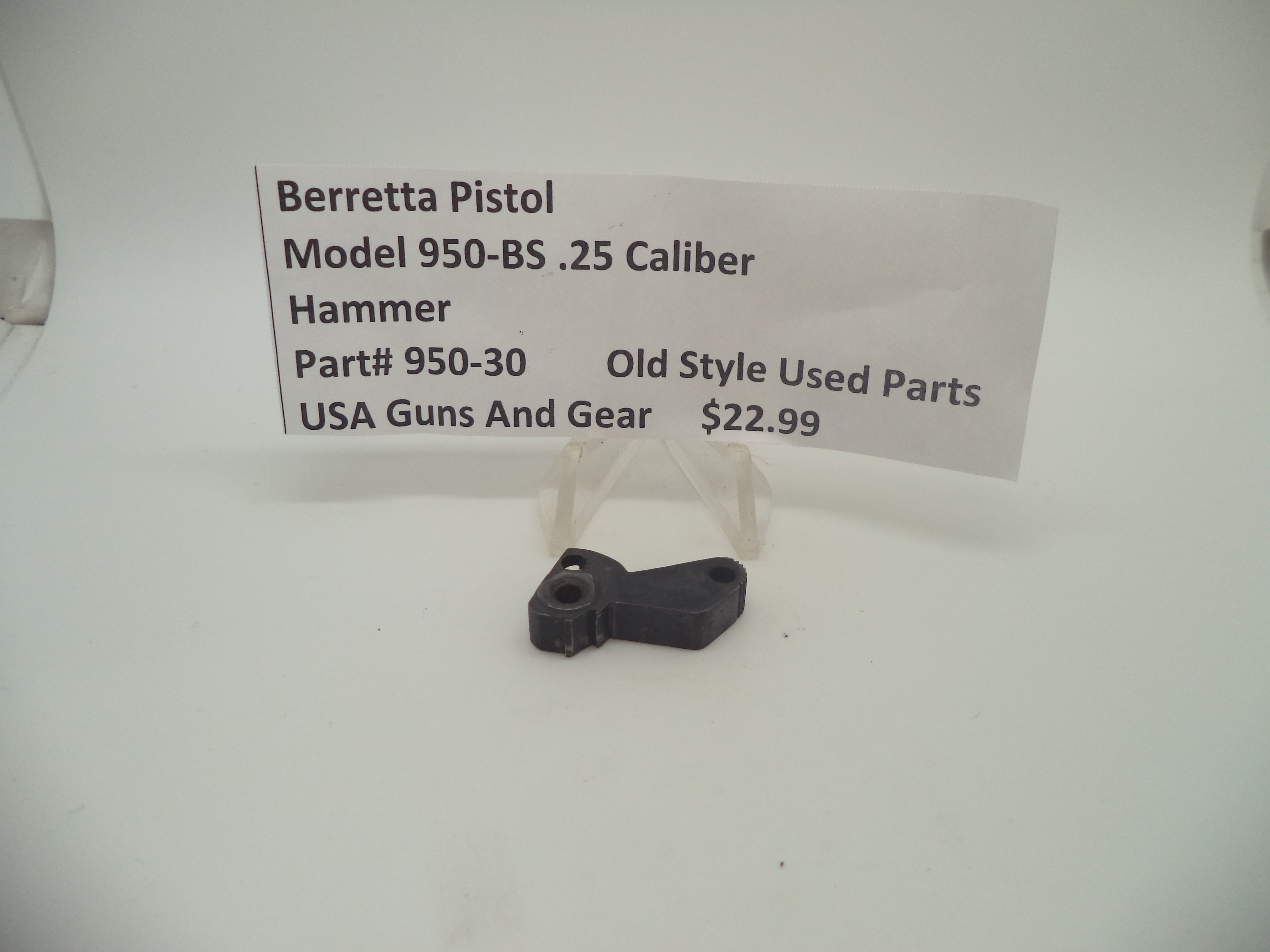 950-30 Beretta Pistol Model 950-BS .25 ACP Hammer Blue Steel Used Part
