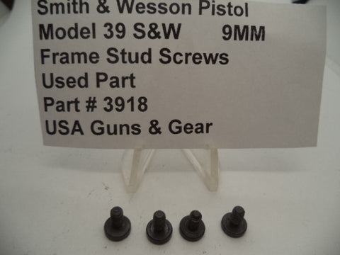 3918 Smith & Wesson Pistol Model 39 S&W Frame Stud Screws 9MM Used