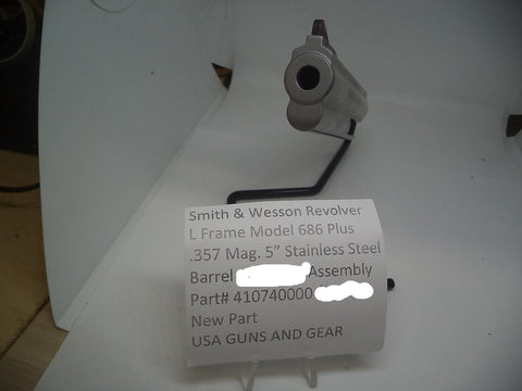 410740000 Smith & Wesson L Frame Plus Model 686 Barrel  Assy .357 Mag. 5" Stainless