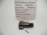 JB3613 Smith & Wesson J Frame Model 36 2" Barrel Blue Used .357 Magnum