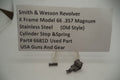 The image shows a Smith & Wesson K Frame Model 66 Cylinder Stop & Spring used part, with the text indicating the model number, caliber, material, and usage information.