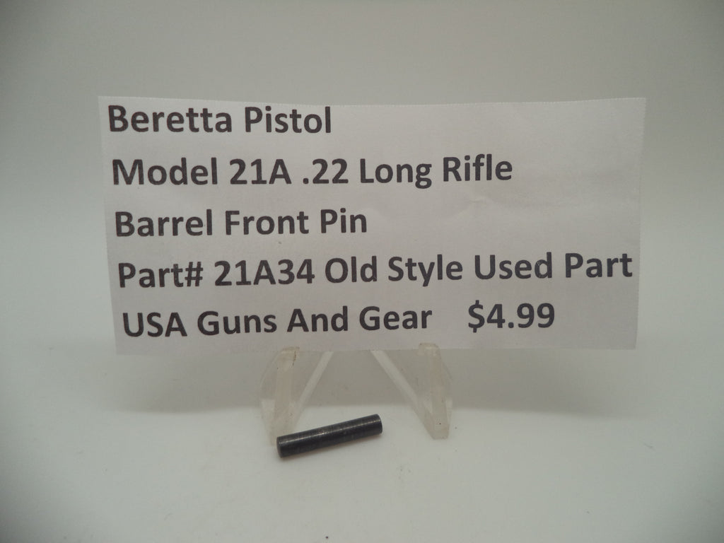 21A34 Beretta Pistol Model 21A .22 Long Rifle Barrel Front Pin Blue Used Part