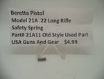 21A11 Beretta Pistol Model 21A .22 Long Rifle Safety Spring Blue Used Part