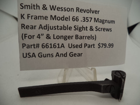 66161A S&W K Frame Model 66 Adjustable Rear Sight & Screws .357 Magnum