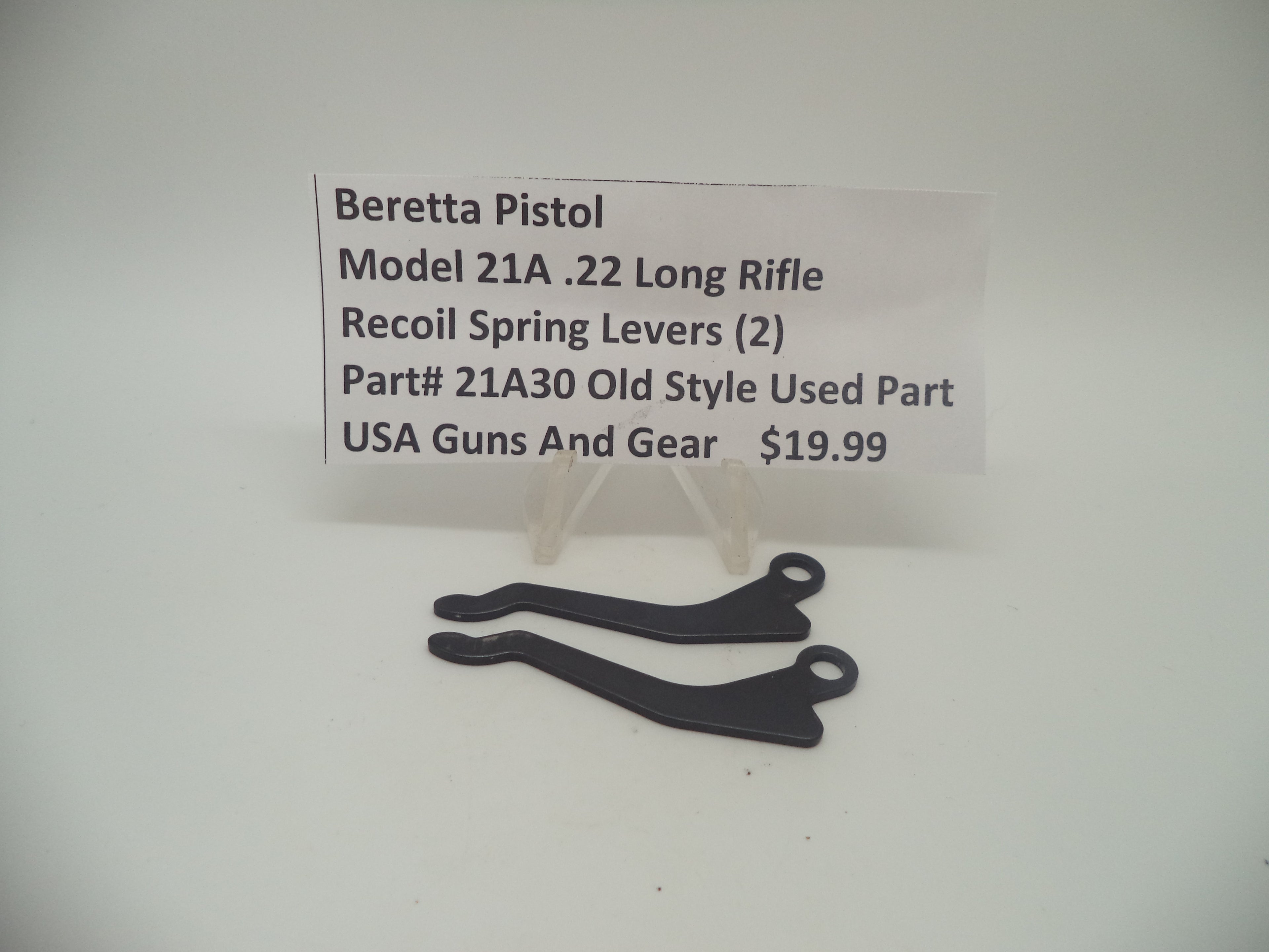 21A30 Beretta Pistol Model 21A .22 L.R Recoil Spring Levers