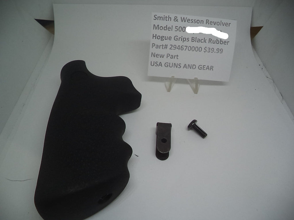 294670000 Smith & Wesson Revolver K L N X  Hogue Black Rubber Grips