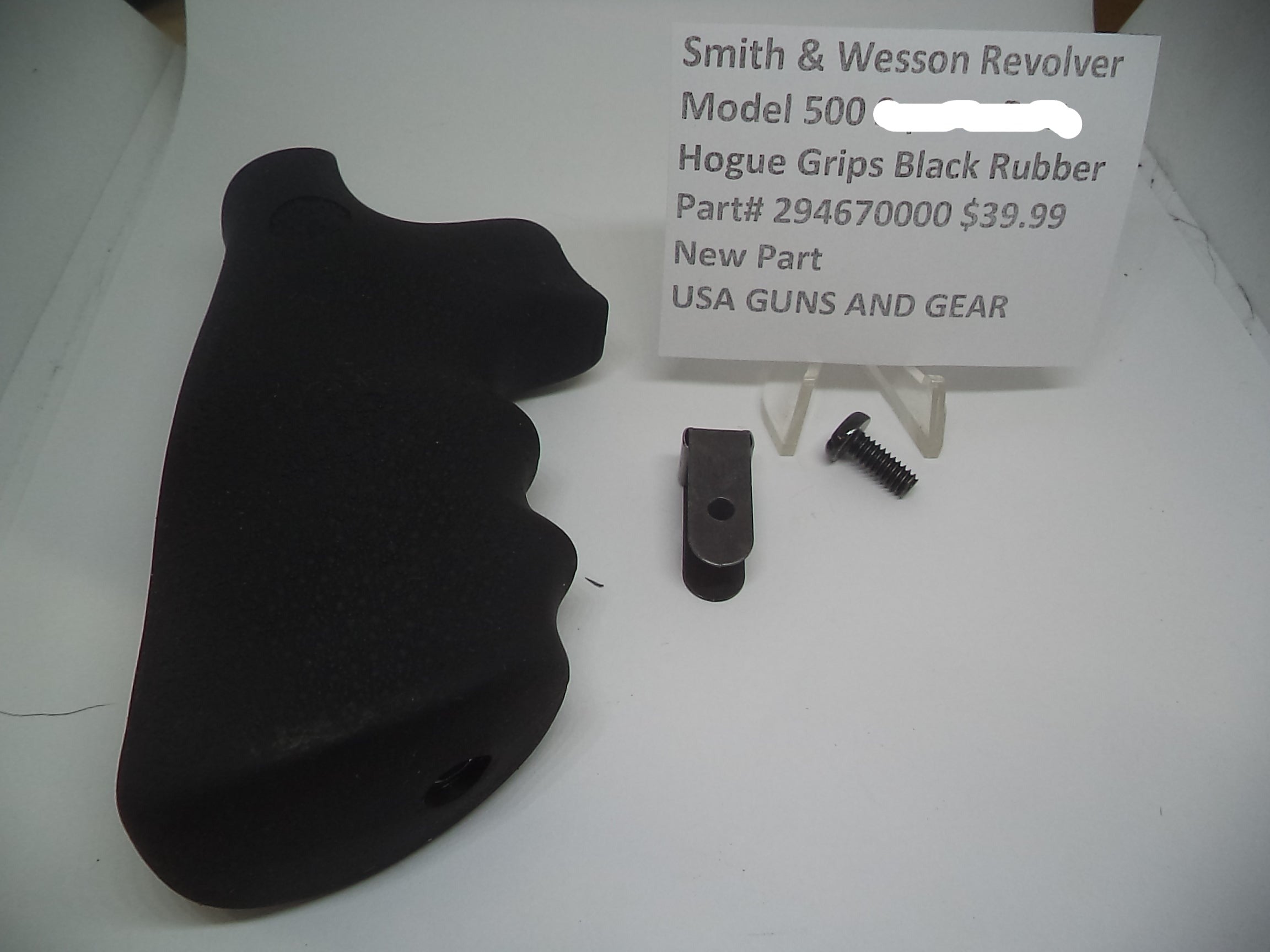 294670000 Smith & Wesson Revolver K L N X  Hogue Black Rubber Grips