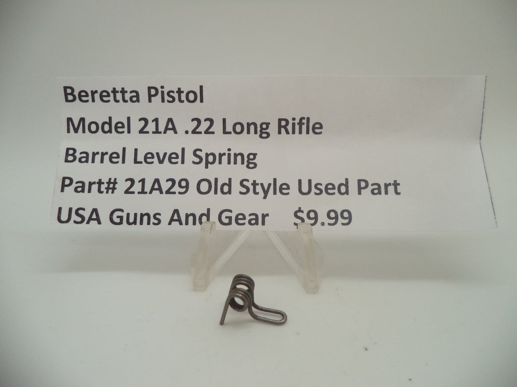 21A29 Beretta Pistol Model 21A .22 Long Rifle Barrel Level Spring Used Part
