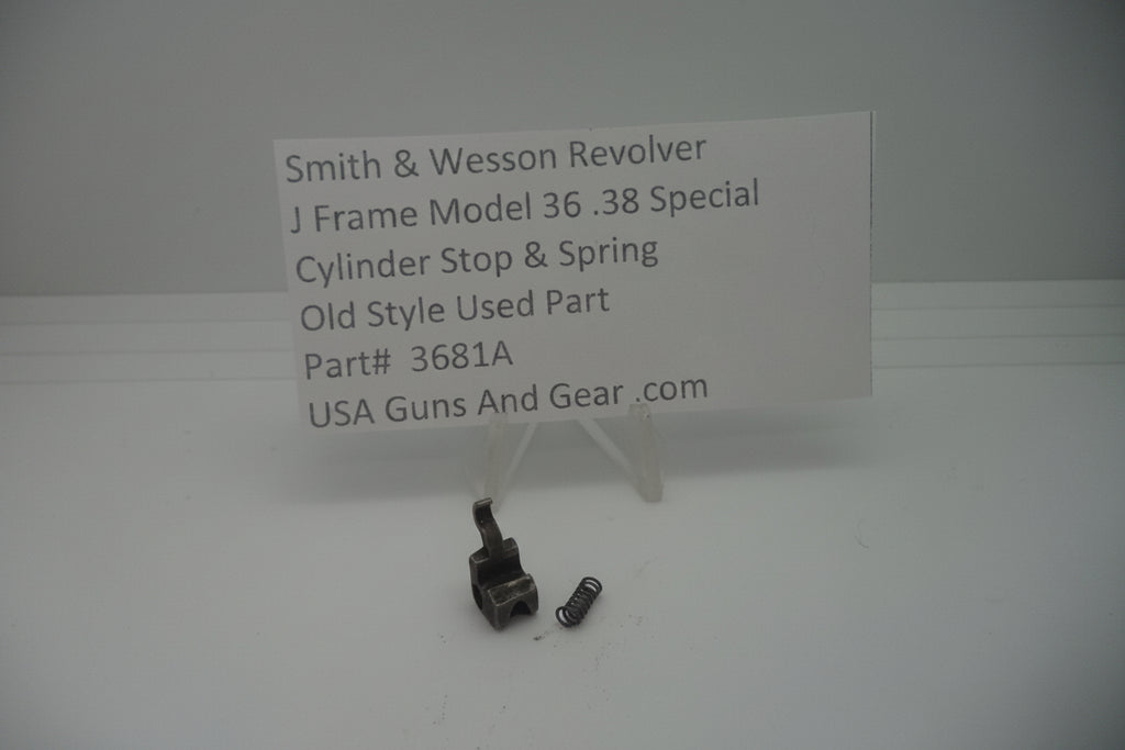 Smith & Wesson J Frame Model 36 Cylinder Stop & Spring .38 Special - Part # 3681A