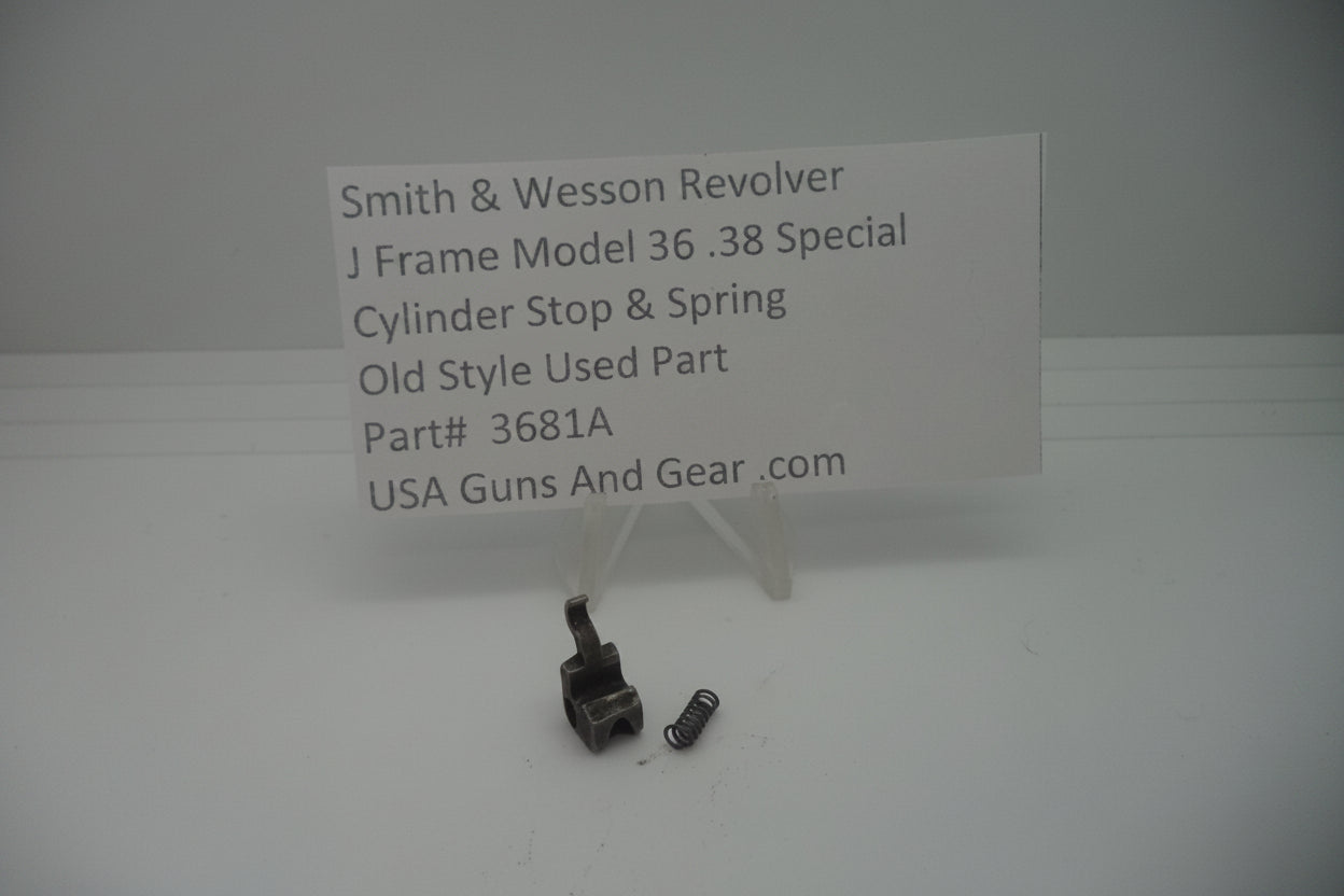 Smith & Wesson J Frame Model 36 Cylinder Stop & Spring .38 Special - Part # 3681A