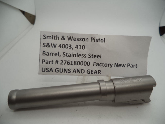 276180000 Smith & Wesson 4003, 410  4" Barrel .40 S&W Stainless Steel