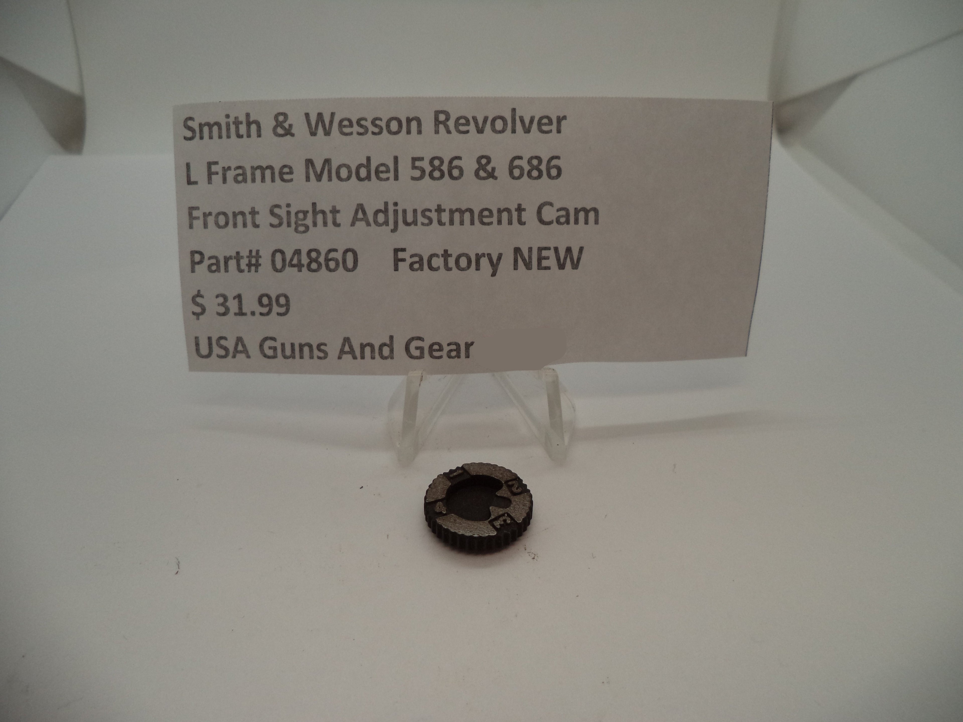 S&W L N Frame Model 586 & 686 29-3 Front Sight Adjustment Cam 048600000