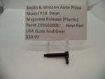 239160000 Smith & Wesson Auto Pistol Model 910 9mm Magazine Release (Plastic)
