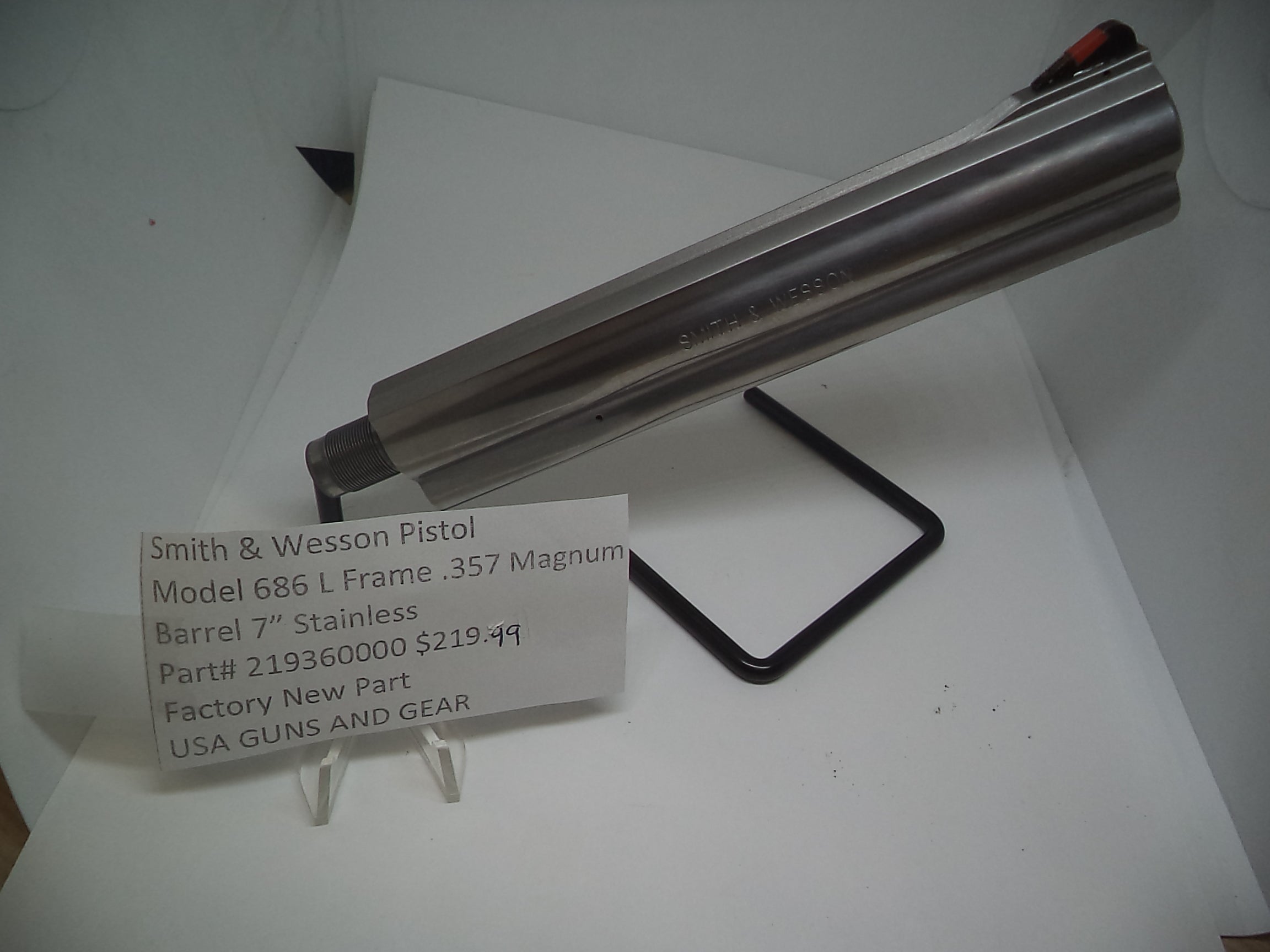 219360000 S&W L Frame Model 686 Plus Barrel 357 Magnum 7" Stainless