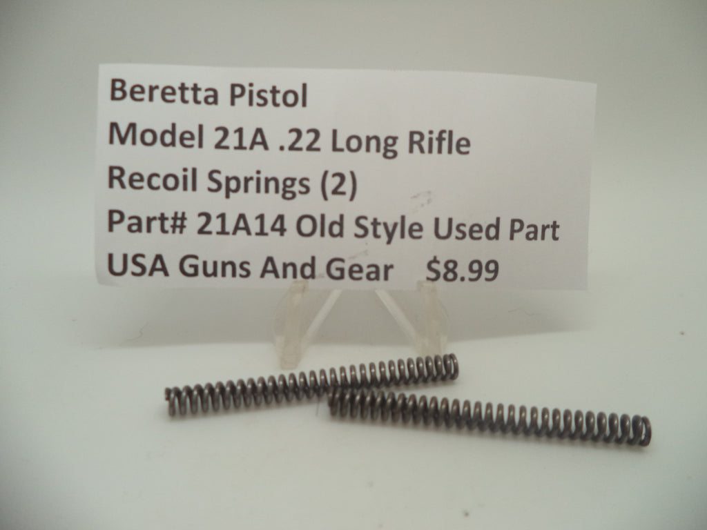 21A14 Beretta Pistol Model 21A .22 Long Rifle Recoil Spring (2) Used Part
