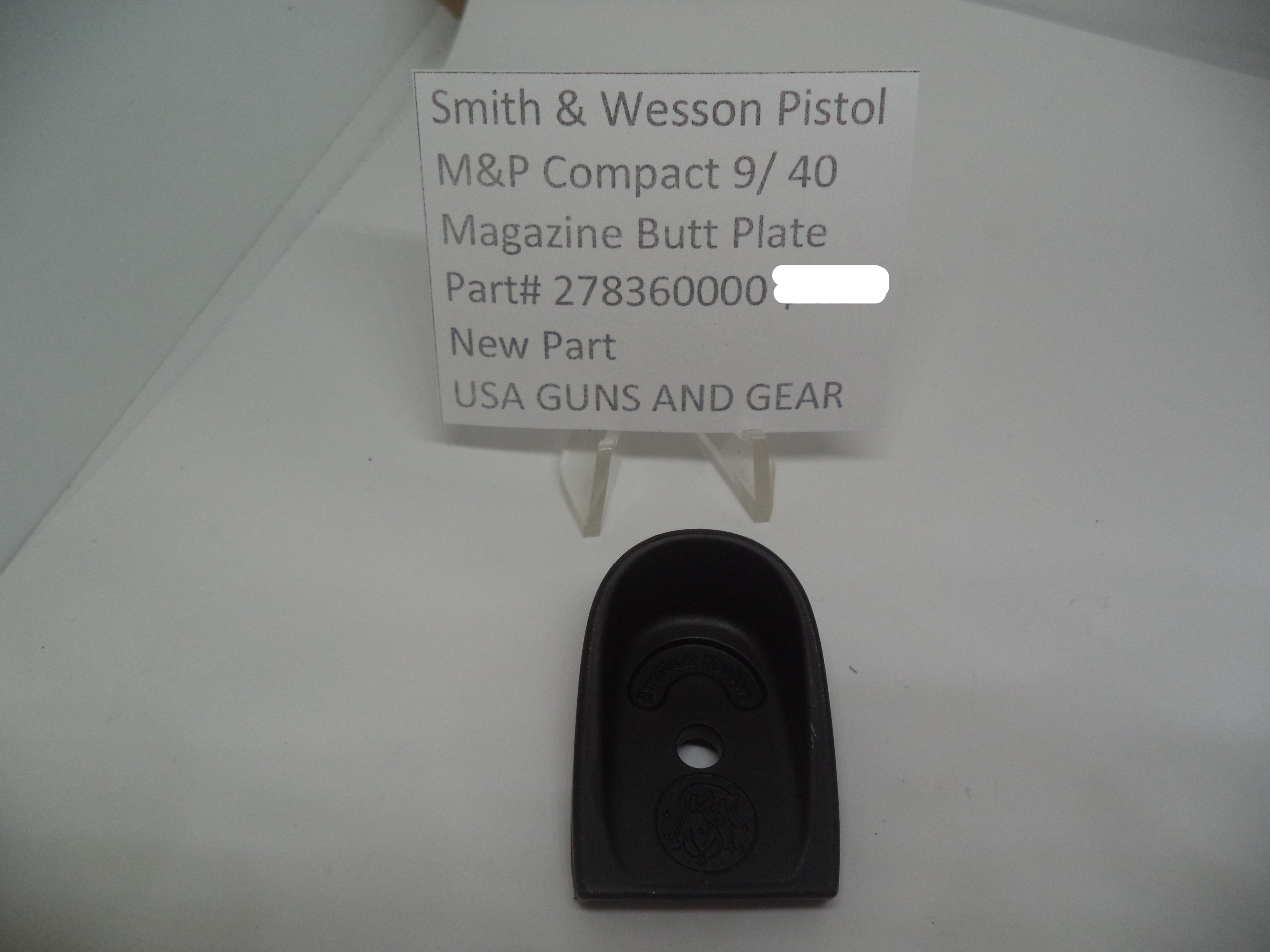 Smith & Wesson M&P Compact Magazine Buttplate 9mm/40 278360000