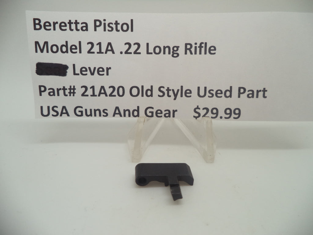 21A20 Beretta Pistol Model 21A .22 Long Rifle S-Lever Blue Used Part