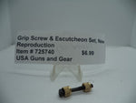 725740 Grip Screw & Escutcheon Set, New Reproduction, Gun Repair Parts