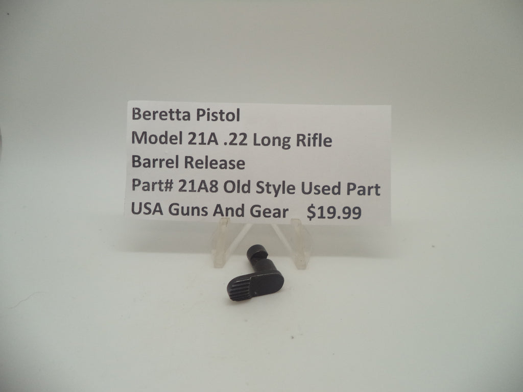 21A8 Beretta Pistol Model 21A .22 Long Rifle Barrel Release Blue Used Part