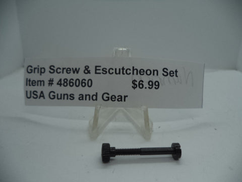 486060 Grip Screw & Escutcheon Set, Blued-Steel  Gun Repair Parts