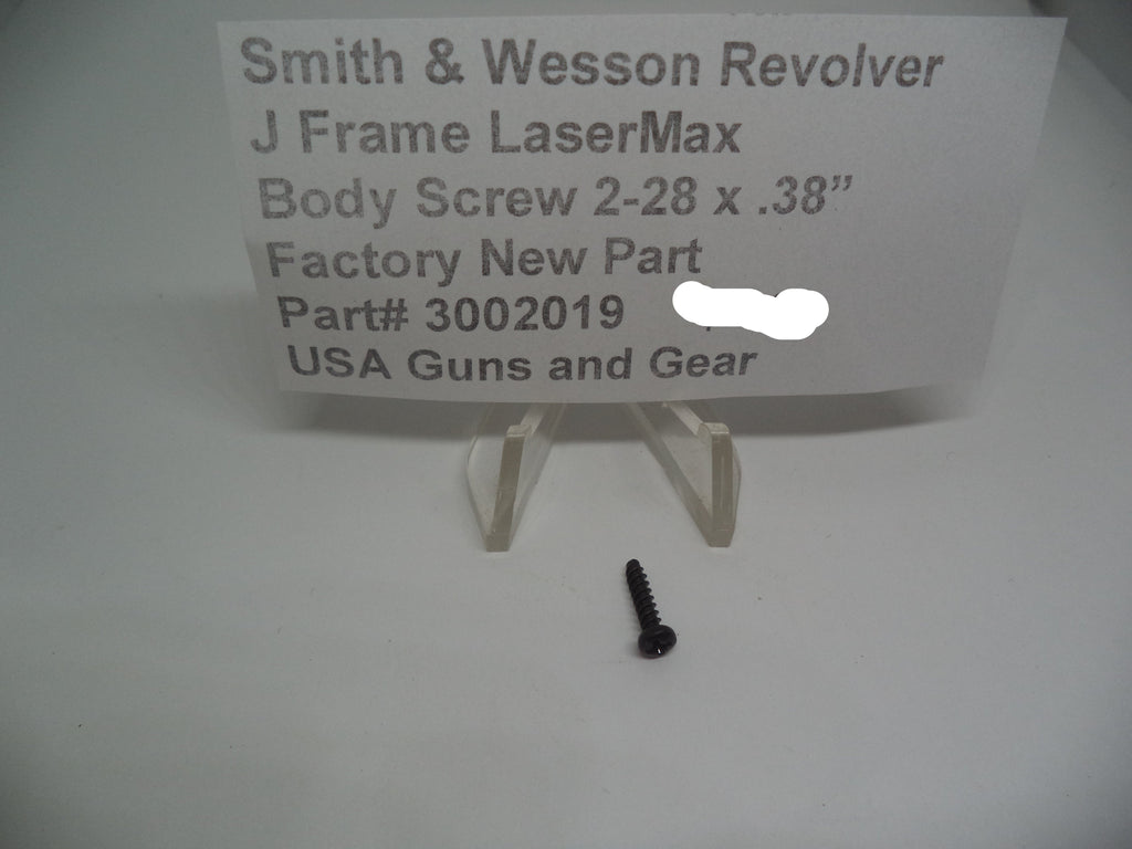 3002019 Smith & Wesson J Frame LaserMax Body Screw 2-28x.38"