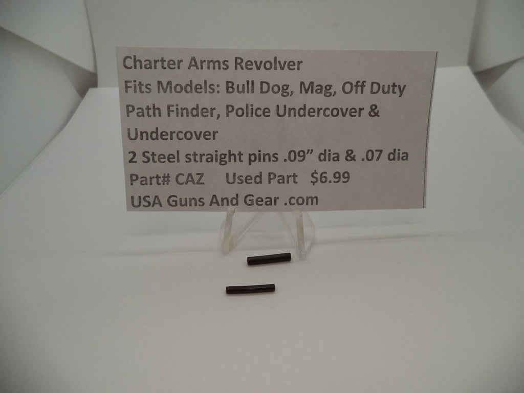 CAZ Charter Arms Revolver Fits Several Models Used 2 Steel Straight Pins
