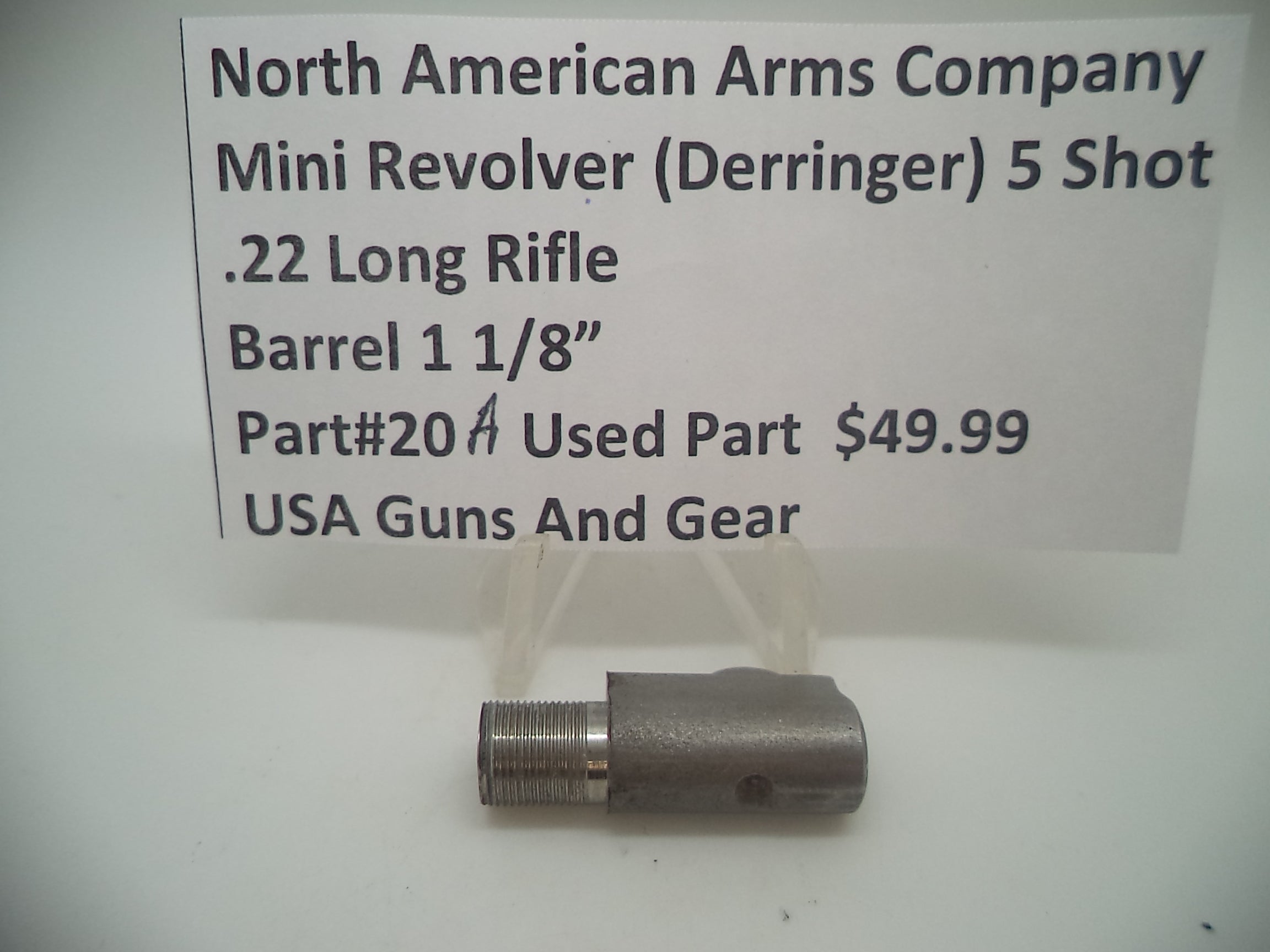20A North American Arms Mini Revolver 5 Shot 1 1/8" Barrel Used .22 Long Rifle