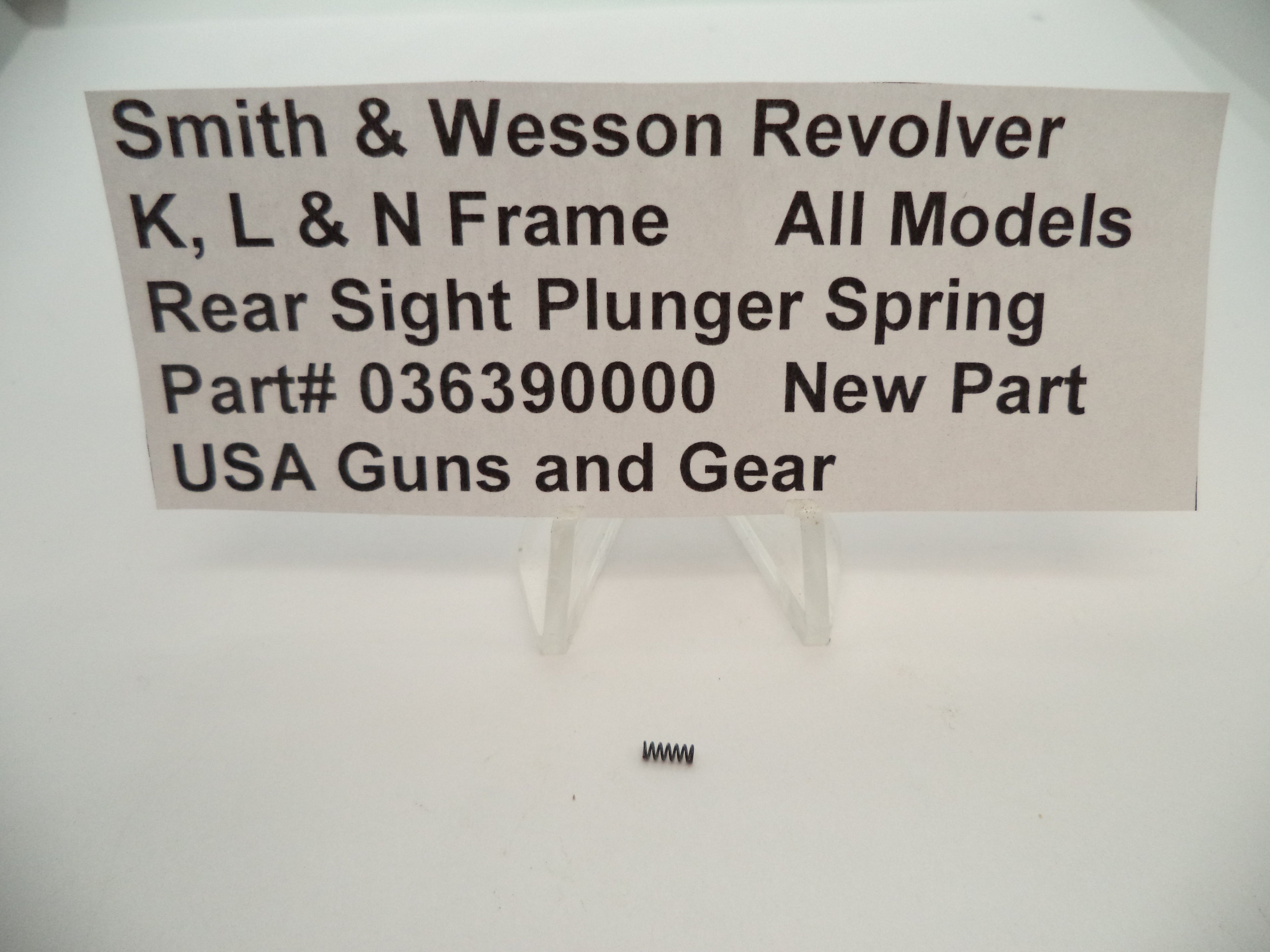 USA Guns And Gear - USA Guns And Gear Rear Sight Plunger Spring - Gun Parts Smith & Wesson - Smith & Wesson