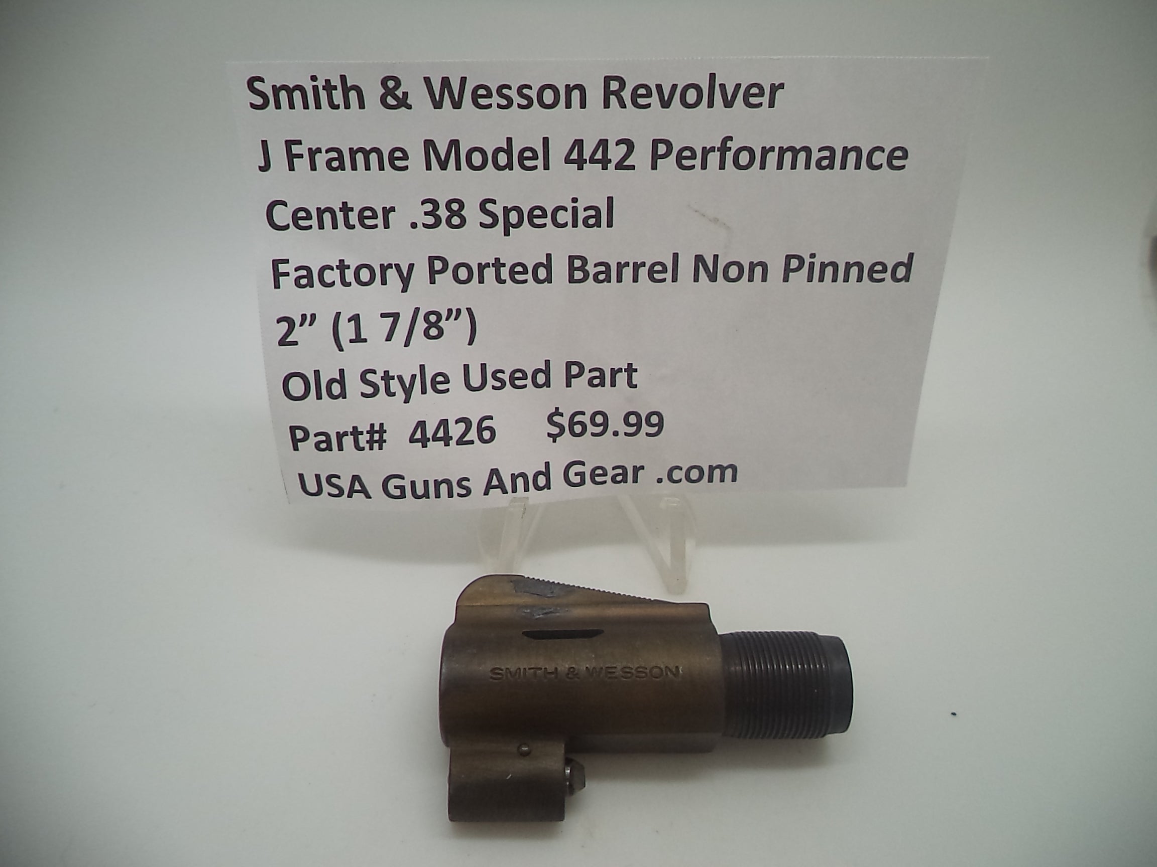 4426 Smith & Wesson J Frame Model 442 Performance Center 2" Barrel .38 Special