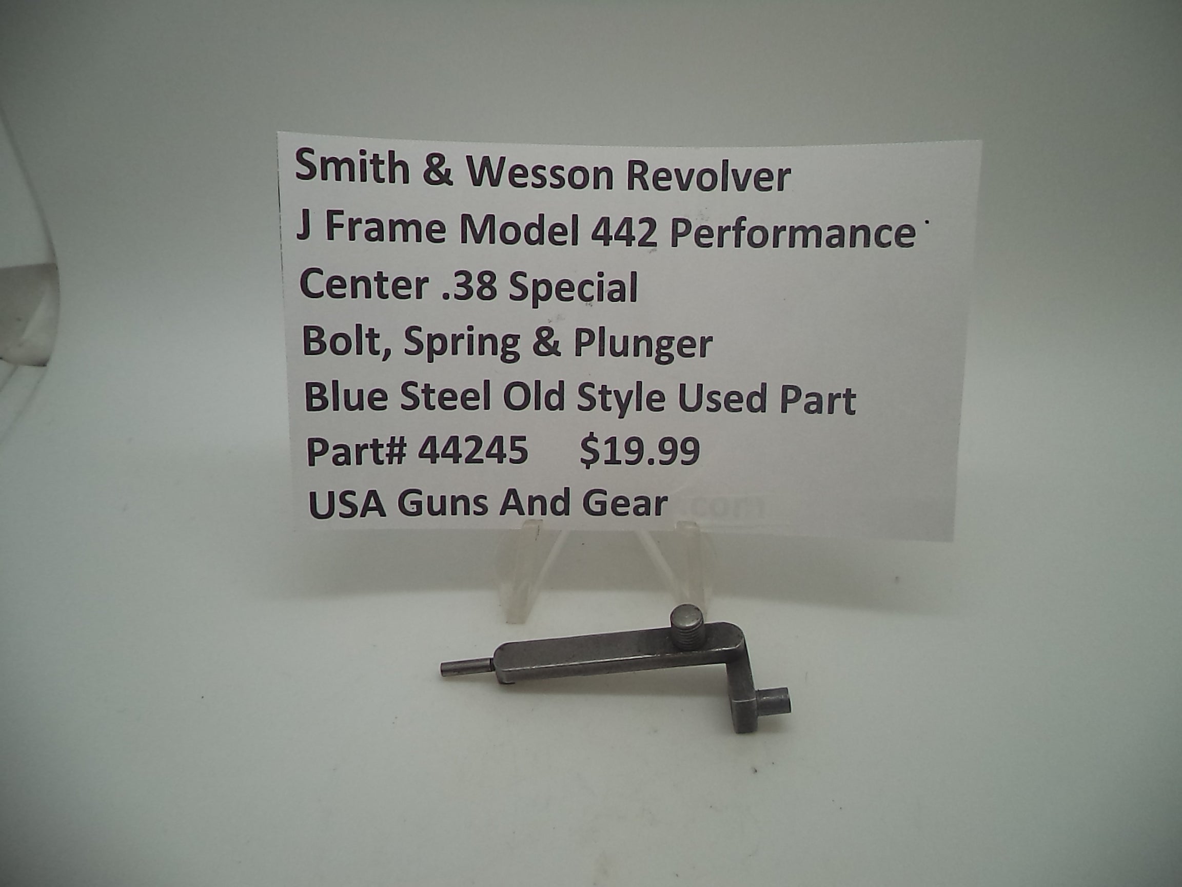 Smith & Wesson J Frame Model 442 Performance Center Bolt Spring & Plunger .38 Special Used - 44245