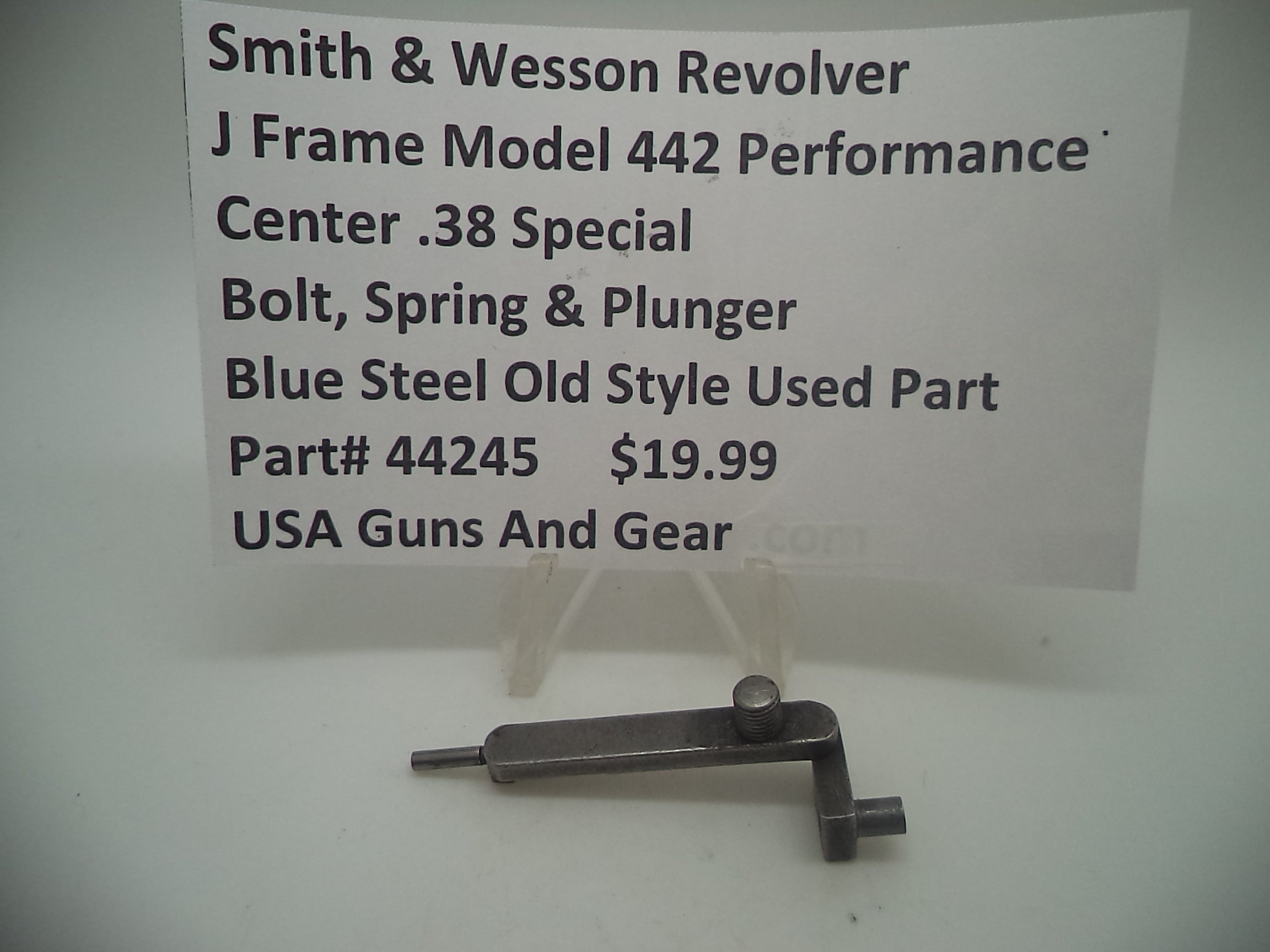 Smith & Wesson J Frame Model 442 Performance Center Bolt Spring & Plunger .38 Special Used - 44245