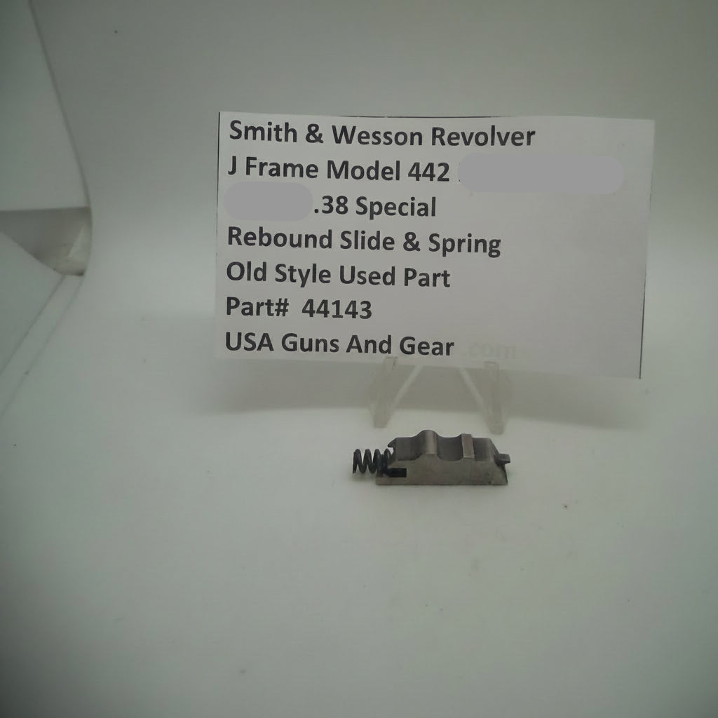 The image shows a product label for a Smith & Wesson J Frame Model 442 Rebound Slide & Spring with the description and price listed.