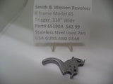 65190A S&W K Frame Revolver Model 65  Trigger .310" Wide  Used