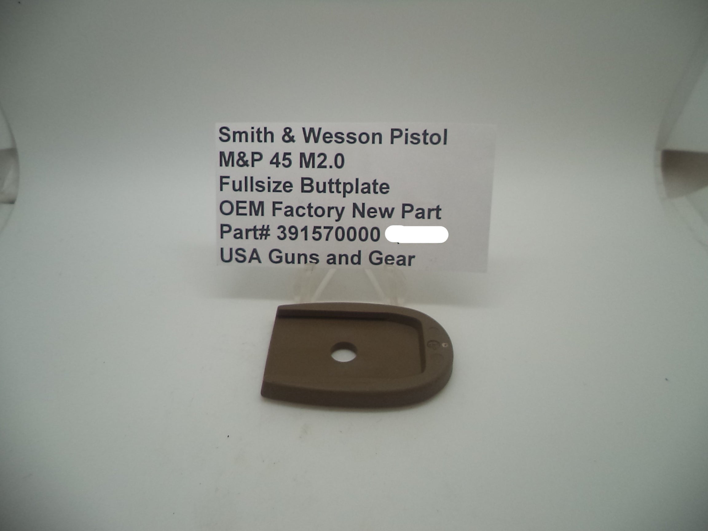 Smith & Wesson M&P 45 Magazine Buttplate - Factory OEM Part 391570000